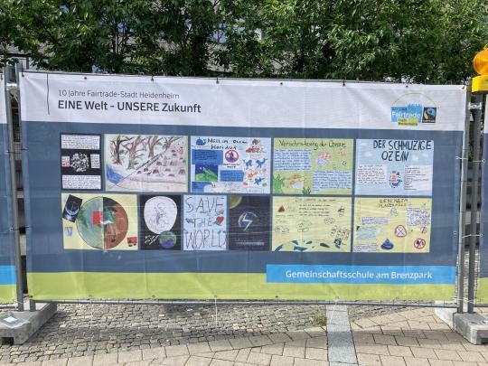 Foto Banner GS Brenzpark - 27.06.2022 - Sonja Beyrle - 021.7 - 10 jähriges Jubiläum Fairtrade Stadt