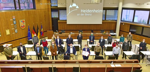 Die Erstunterzeichnenden der Heidenheimer Erklärung am Donnerstag im Rathaus. 