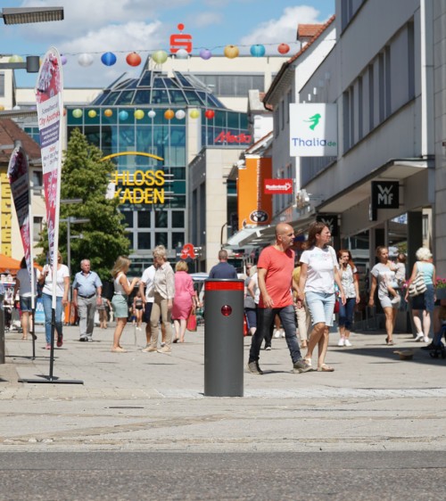 Poller in der Karlstraße von Montag an aktiv. Foto: Stadt Heidenheim