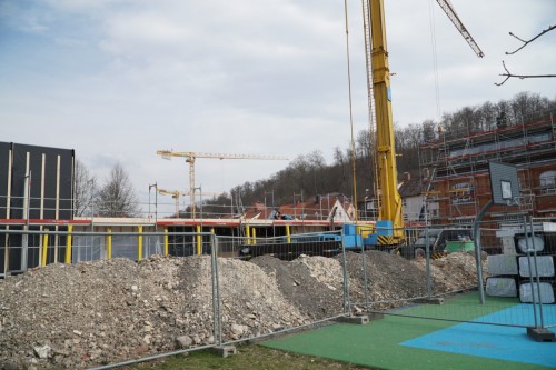 Das Kinderhaus am Brenzpark in der Bauphase im April 2019