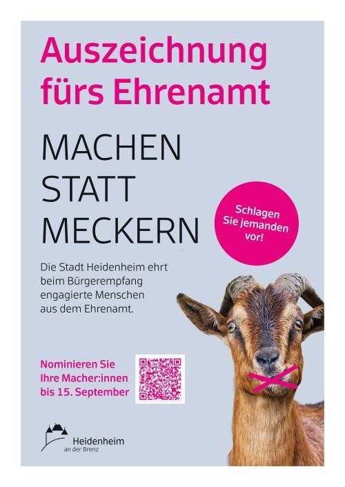 „MACHEN STATT MECKERN“, Bild: Stadt Heidenheim „MACHEN STATT MECKERN“, Bild: Stadt Heidenheim