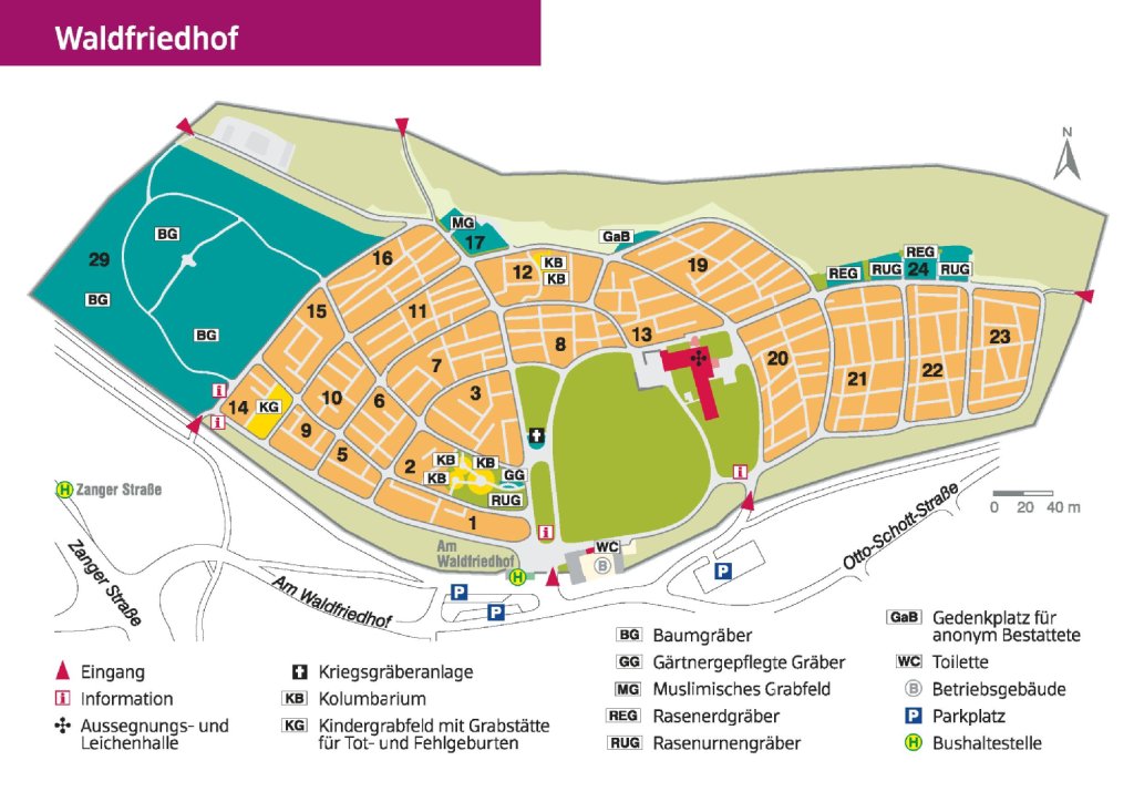 Übersichtsplan Waldfriedhof